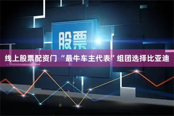 线上股票配资门 “最牛车主代表”组团选择比亚迪
